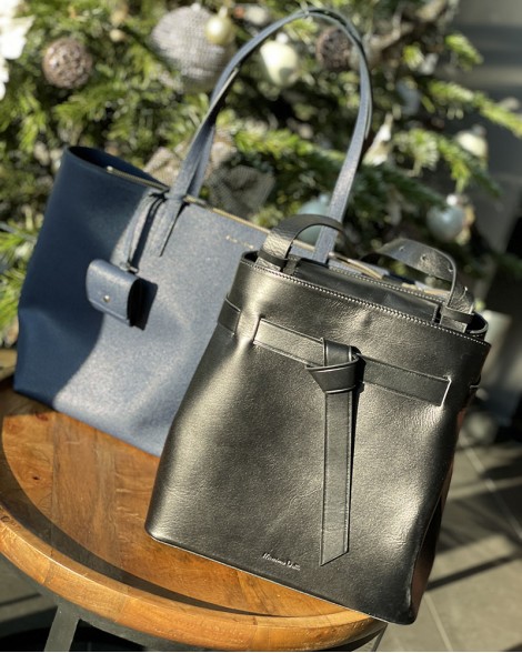 Kabelka dámská Massimo Dutti PLAIN ELEGANT navy